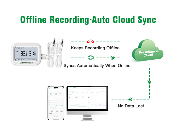 Coeus offline recording and automatic cloud synchronisation