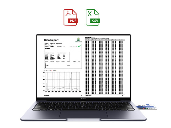 Thermis Log 1 Automatic PDF and CSV reports